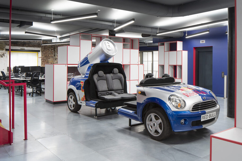 Redbull Interior Design and Build project JT3 Group fit-out office group's services
